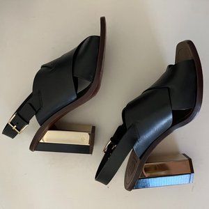Tory Burch Bleeker Heel, Black, Size 9M